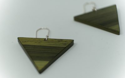Ohrringe Triangles (moosgrün)
